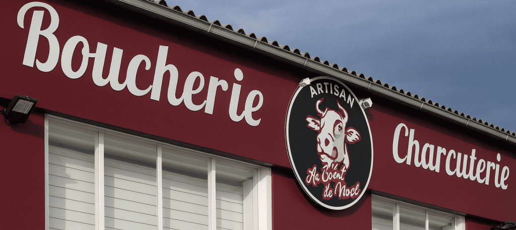 Façade de la Boucherie Le Billot au Vernet – artisan boucher charcutierFaçade de la Boucherie Le Billot au Vernet – artisan boucher charcutier