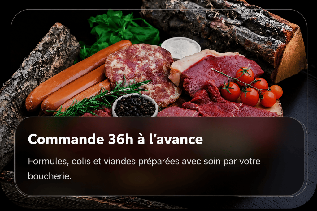 Viandes artisanales préparées par la boucherie Le Billot au Vernet avec commande 36h à l’avance